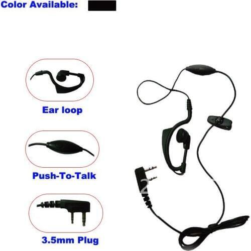 Earpiece Earloop Earphone Two-pin for kenwood Wouxun Quansheng Weierwei Baofeng HYT Linton Puxing Relm