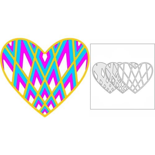 New 2021 Layering Braided Hearts Metal Cutting Dies for DIY Scrapbooking and Card Making Background Embossing Craft No Stamps