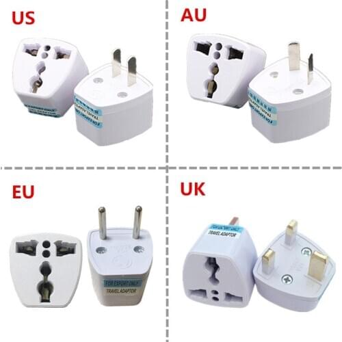 New Arrival 1 PC Universal UK US AU to EU AC Power Socket Plug Travel Electrical Charger Adapter Converter Japan China American