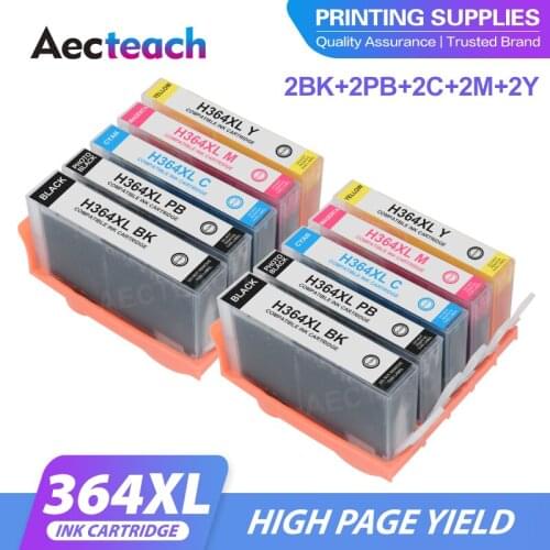 Aecteach new Compatible Ink Cartridge for hp 364 xl For HP364 DeskJet 3070A 3520 Photosmart 5510 5520 6510 6520 7510 7520