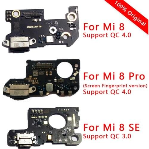 Original Charging Port For Xiaomi Mi 8 Pro USB Charge Board For Mi8 SE PCB Dock Connector Flex Cable Replacement Spare Parts