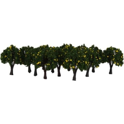 Lot 20 Yellow Fruits Tree Model Train Farm Orchard Diorama Scenery Z 1/300