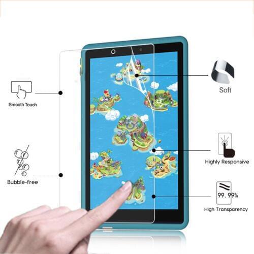 Front High Clear Glossy screen protector film For Verizon GizmoTab 8.0" tablet pc HD lcd screen protective films + clean cloth