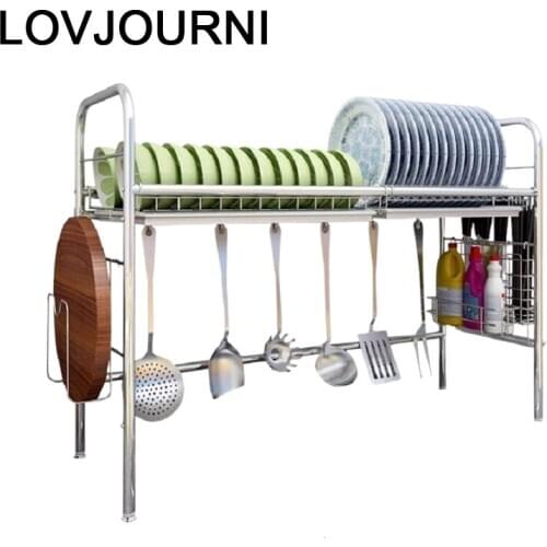 Pantry Almacenaje Cosas De Fridge Organizer Malzemeleri Stainless Steel Mutfak Cocina Cuisine Kitchen Storage Rack Holder