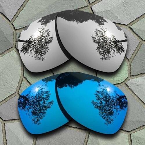 Chrome&Sky Blue Sunglasses Polarized Replacement Lenses for Oakley Dispatch 2