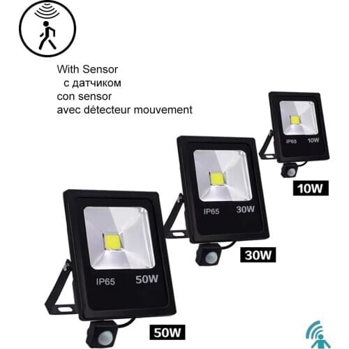 FloodLight Spotlight Exterior Street wall reflector LED Light PIR Motion Sensor Waterproof Outdoors Garden 20W 30W 50W reflector