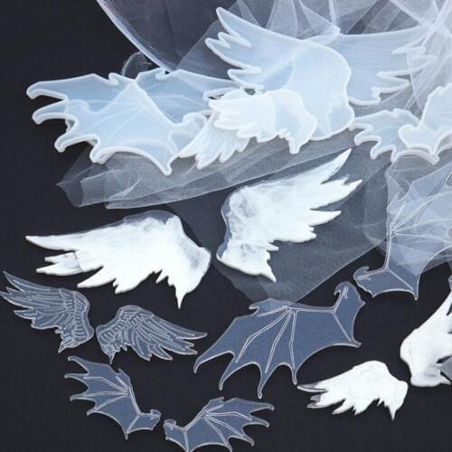 Transparent Silicone Mould Halloween Bat Wings Resin Decorative Craft DIY big small Angel devil wings Mold epoxy resin molds