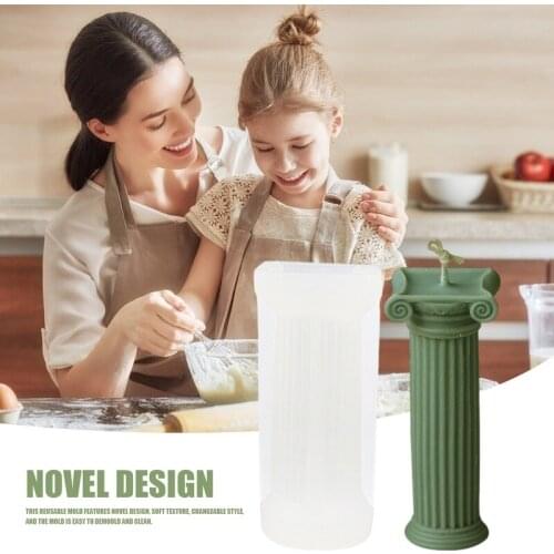 Roman Retro DIY Candle Making Clay Silicone Mold Decoration Chocolate Cake Maker Mould Storage Moulds Handmade Decor 2021 New