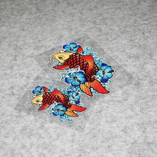 NO.S322 GalonDeco Car Sticker Japanese Elements Hibiscus Rosa-sinensis Car Modification Reflective Sticker Motorcycle Fish Sti