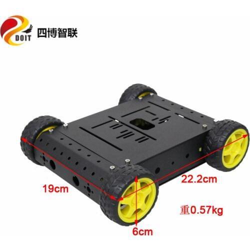 SZDOIT Metal C400 4WD Smart Car Chassis With 4pcs TT Motor 4-Wheel Drive Robot Platform DIY For Arduino Education Toy