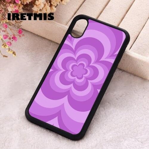 Iretmis 5 5S SE 2020 Phone Cover Case for iPhone 6 6S 7 8 Plus X Xs XR 11 12 Mini Pro Max Rubber Silicone Flower Love Lavender