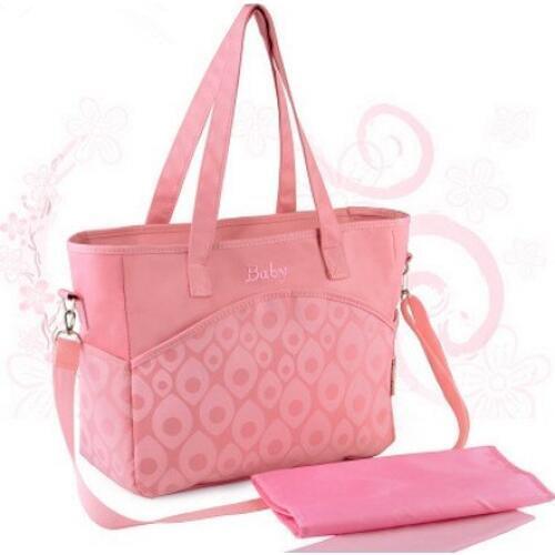 Discount! Diaper Bag Baby Large Capacity Polyester Polka Dot Stroller Bag Maternity Bebe Nappy Handbag