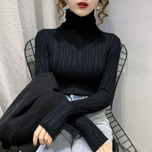 Sweaters, bottoms, womens underwear, 2021 new autumn and winter womens clothes, popular foreign style knitted top