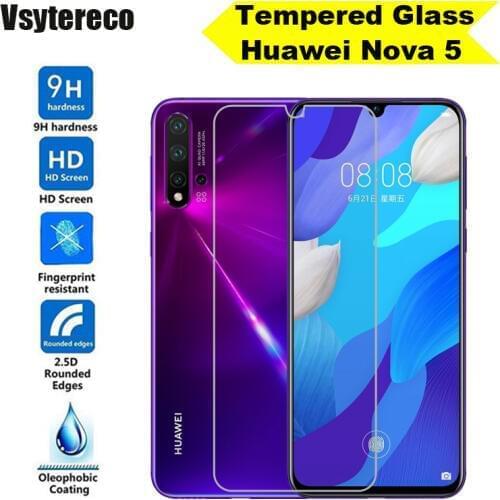 Tempered Glass Huawei Nova 5 Glass Film 9H HD Phone Screen Protector for Huawei Nova5 Tempered Glass for Huawei Nova 5 6.39"