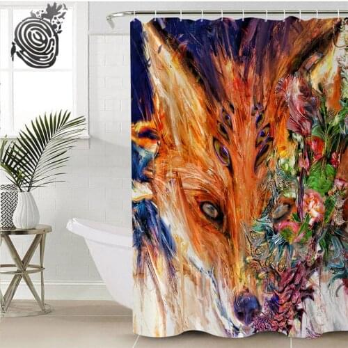 Excursion by Archan Nair Shower Curtain Waterproof Fox Eye Bath Curtain With Hook Leaf Floral Curtain Painting Art cortina ducha
