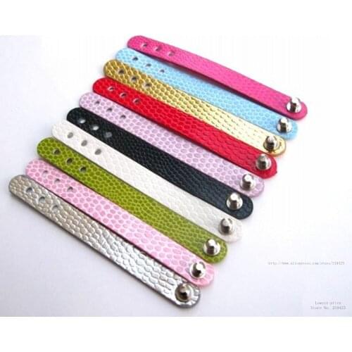 100pcs/Lot 8mm Adjustable PU Leather Ring Belt For Slide Letter Charms Women Jewelry Making DIY Accessories Gift