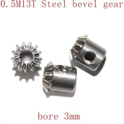 2pcs 1:1 0.5M13T steel Bevel Gear 0.5 Modulus 13 Teeth 90 Degree Drive Commutation Steel Gears Screw