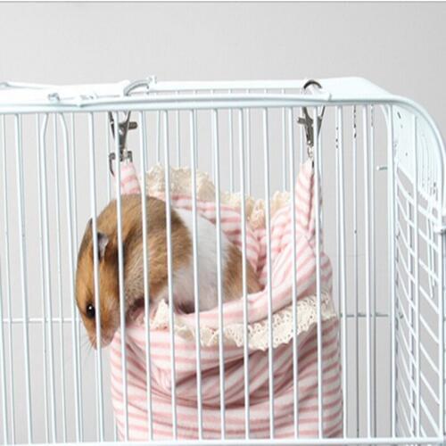 3 Colors Creative Warm Cute Cotton Rectangle Hamster Chinchilla Sleeping Bag Bunting Hanging Bed Cage Nest Small Pet Supply