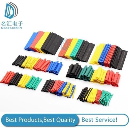 328Pcs Car Electrical Cable Tube kits Heat Shrink Tube Tubing Wrap Sleeve Assorted 8 Sizes Mixed Color