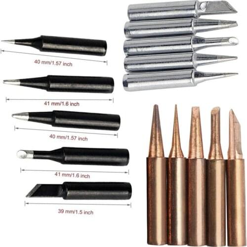 5pcs Soldering Iron Tips Internal Heated 936 Soldering Head Universal Welding Solder Rework Tools Accessories