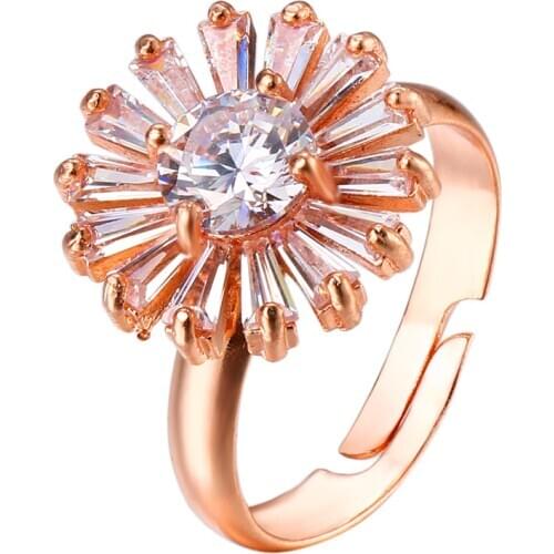 Bettyue Charm White Gold Color Ring Fashion Romantic Zircon Ring For Woman Jewelry Wedding Gift Round Party