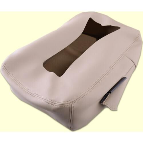 Beige Microfiber Leather Console Lid Seat Armrest Top Cover fit for Chevy Silverado Suburban Tahoe Sierra 2007 2008 2009-2013