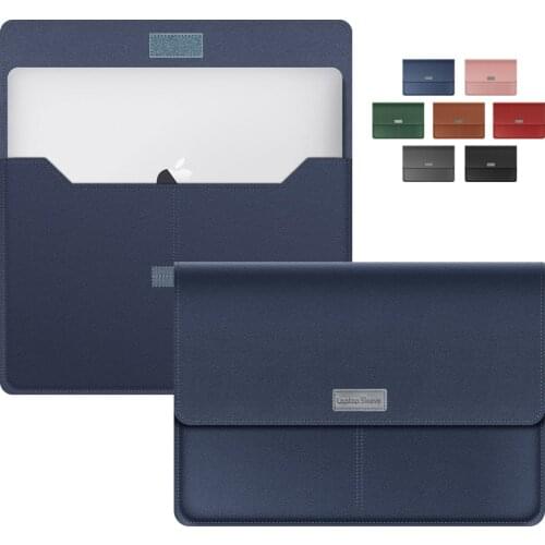 Laptop Bag Case For Macbook Air Pro Retina 11 12 13 13.3 14 15 15.6 inch PU Leather Laptop Sleeve Case For Xiaomi HP Dell Asus
