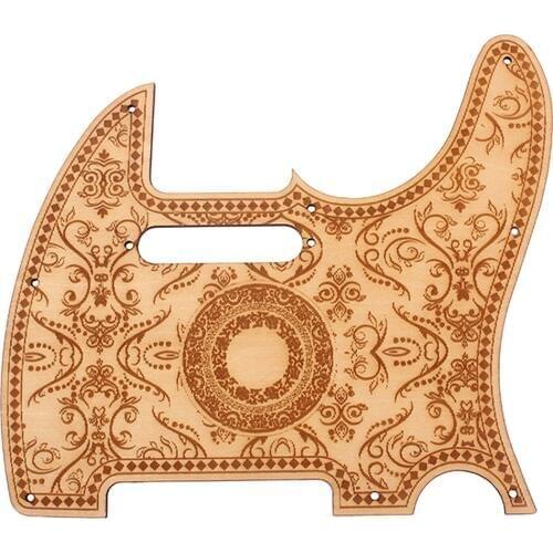 Electric Guitar Pickguard Scratch Plate Maple Material with Flower Pattern for Telecaster Guitar 215x190x2.2mm
