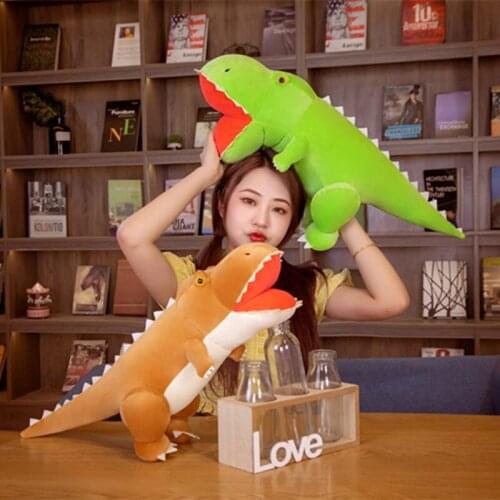 Hot Sale 55CM Kawaii Cartoon Tyrannosaurus Stuffed Down Cotton Dinosaur Plush Toys Rex Dolls for Children Kids Birthday Gifts