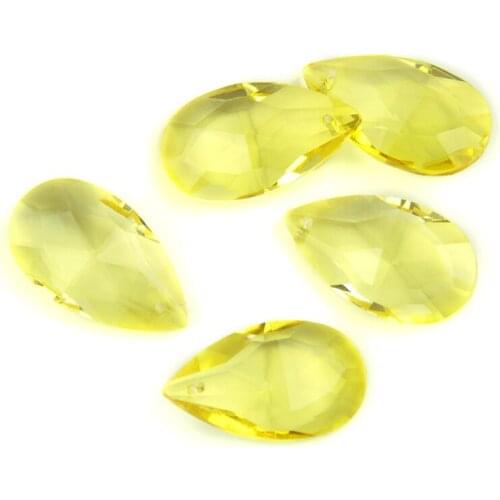 38mm-76mm Lt.yellow Crystal Chandelier Parts Almond Shape Crystal Chandelier Beads Lighting Prism Pendant Hanging Parts