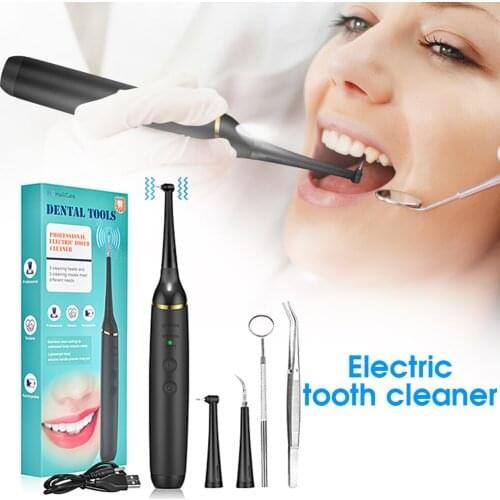 Electric USB Rechargeable Tooth Cleaner With Auxiliary LED Lights Oral Irrigator Dental Cleaning Device Teeth Whitening for Home