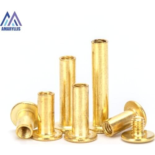 M5 Nickel Brass Plated Phillips Chicago Binding Screws Length 6mm-70mm DIY Tool Accessories Replacement S50-T