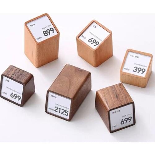 Small Mini Price Label Card Sign Ticket Holder Tags Product Name Price Holder Stand For Retail Store