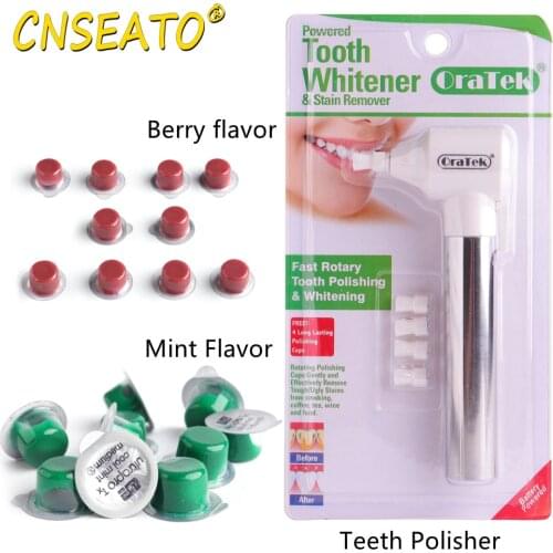 CNSEATO Dental Oratek Teeth Polisher White Teeth Whitening Paste Stain Remover Oral Care Tool Kit 2 Flavors