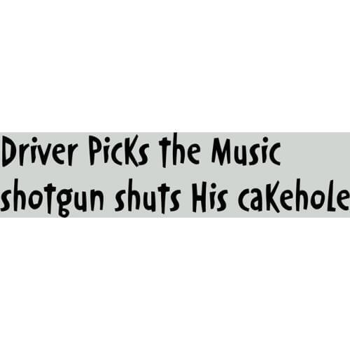 Fashion cool Die Cut Vinyl Car Window Decal Sticker - Supernatural Inspired sticker - Driver Picks the Music