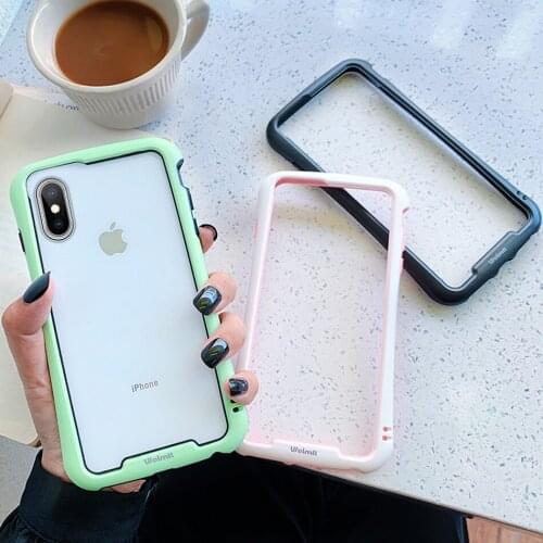 Soft bumper for iPhone XS Max case TPU Silicone Anti-Knock case for iPhone 11 Pro Max bumper for iPhone XR X Cover