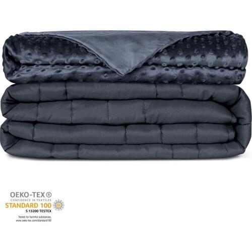 Newentor Weighted Blanket with Removable Cover Therapy Blanket for Adults Heavy Blanket for Stress Relief Weighted Blanket New