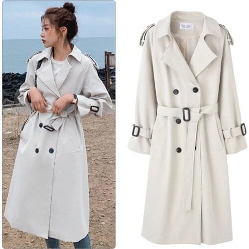 OIMG Women's Long Trench Coats