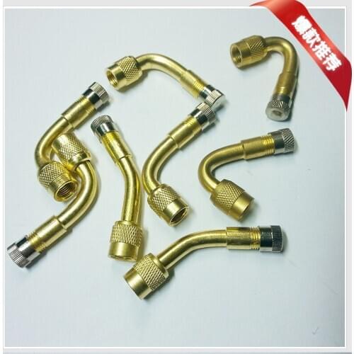 Whole Sale 100pcs/lot Gold 90 degree 45 degree 135 degree Tyre Valve Extender 4292 brass Tyre Valve Extensions