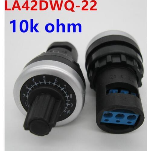 Pots rotary potentiometer converter governor for Variable Frequency Driver Variable Speed LA42DWQ-22 10K ohm 22mm Diameter 10K