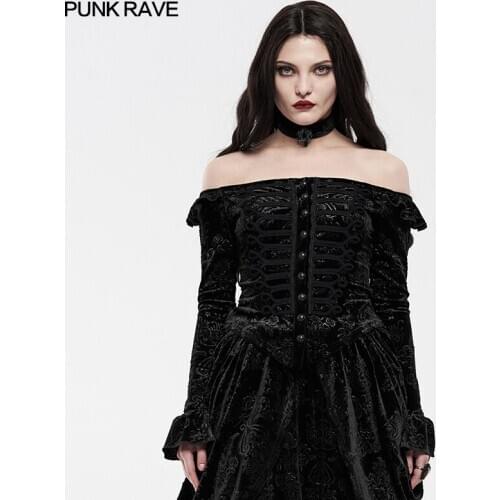 Блузки с открытыми плечами PUNK RAVE China At AliExpress