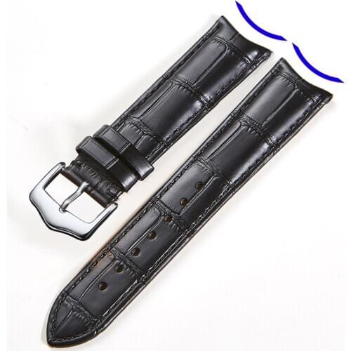 New Arrival 19mm 20mm 21mm 22mm Universal Replacement Watchband High Quality Curved Interface Leather Strap