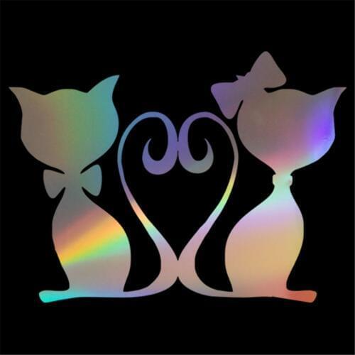 Couple Cat Love Sticker Car Auto Truck Laptop Motorcycle Window Wall Vinyl Decal