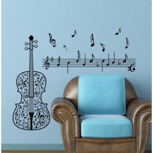 Music Notes Treble Clef Art Decor Quality Music Wall Decal Vinyl Sticker Home Decoration Wall Mural Vinyl Art Wall Paper