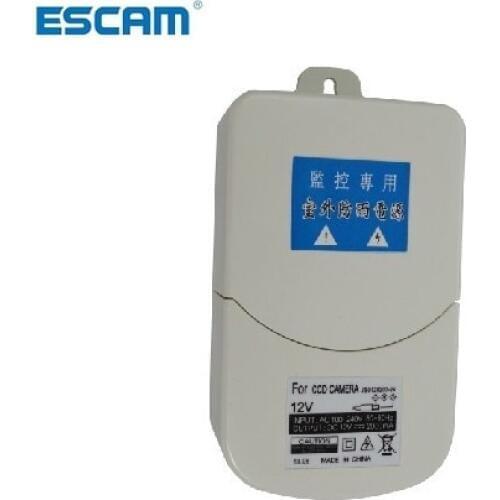 ESCAM Waterproof Outdoor CCTV Power Supply DC 12V 2A Power Adapter Power Switch US EU UK for cctv camera
