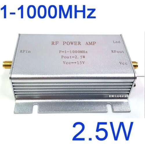 1MHZ-1000MHZ 2.5W HF VHF UHF FM transmitter Broadband RF power Amplifier For Ham Radio Walkie talkie Short wave remote control