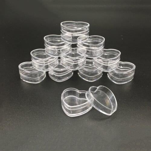 10Pcs/Set 4g Mini Cosmetic Jars Empty Eyeshadow Makeup Glitter Powder Container Clear Refillable Bottles Nail Accessories Pots