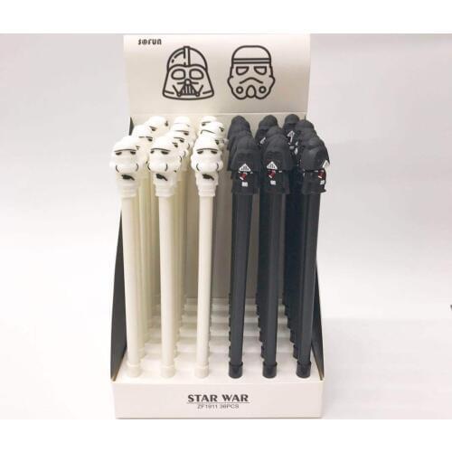 36 pcs Gel Pens Warrior black colored kawaii gift gel-ink pens pens for writing Cute stationery office school supplies