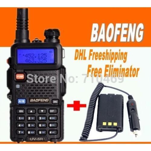 DHL Freeship+10pcs Baofeng uv-5r 136-174MHZ 400-520MHZ Transceiver ham CB radio vhf uhf dual band baofeng uv 5r Free Eliminator