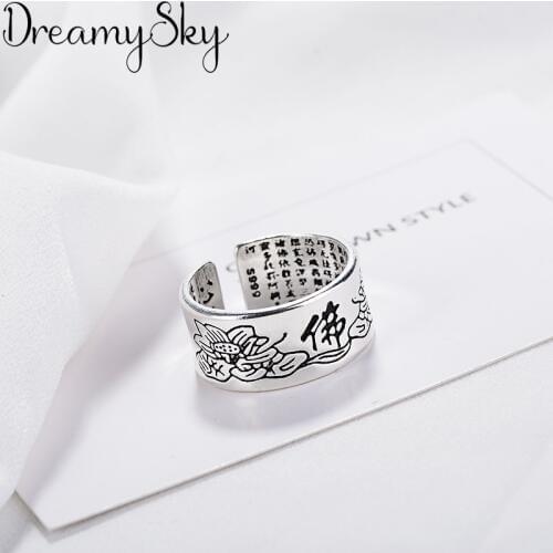 Bijoux Vintage Silver Color Bohemia Rings For Girl Ladies Adjustable Size Statement Ring Wedding Party Jewelry Anillos